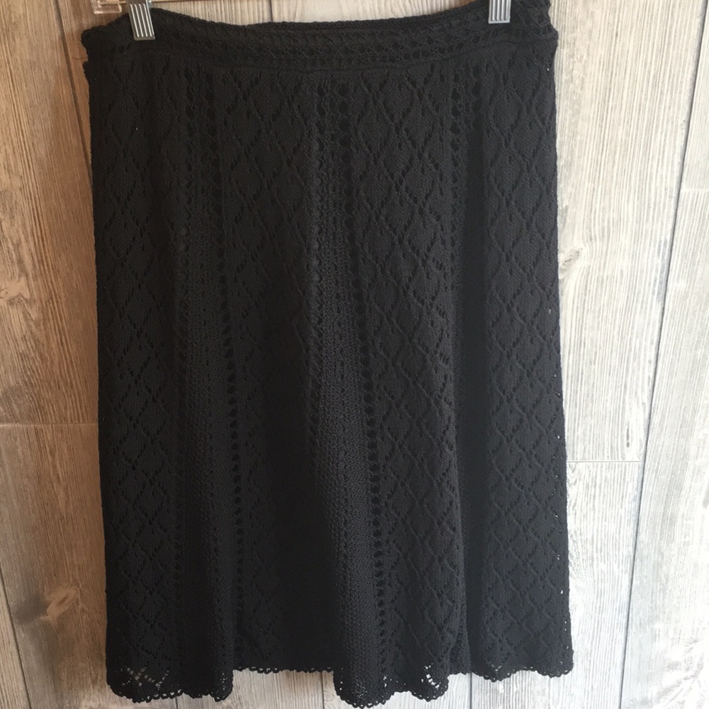 🔥Loft Black Ramie Skirt
